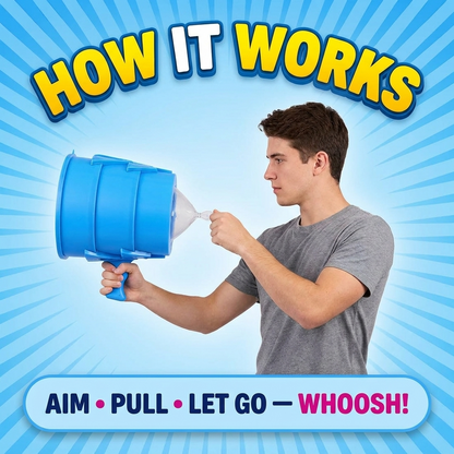 How it works — aim, pull, let go